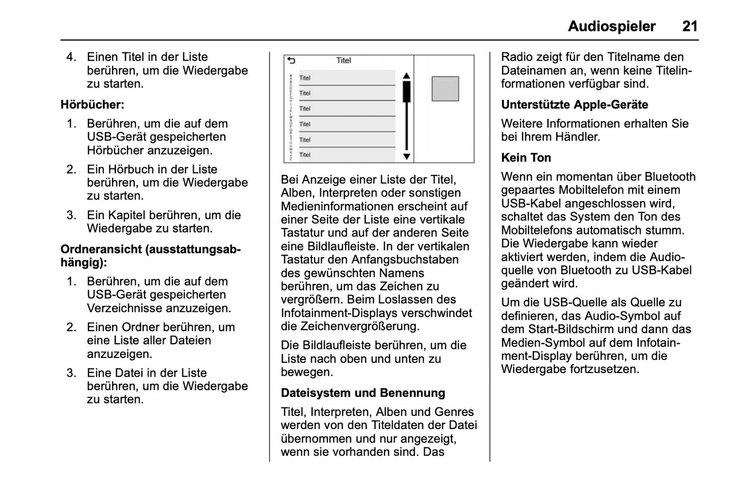 Chevrolet Corvette Infotainment Bedienungsanleitung 2018