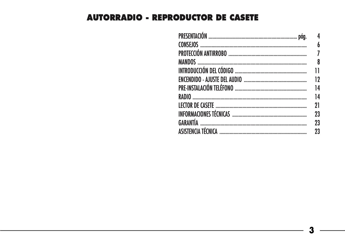 Alfa Romeo Autorradio (Casete) Instrucciones 2004 - 2007