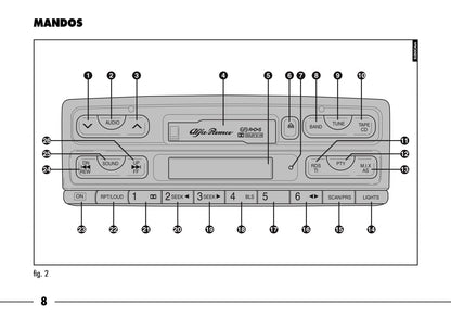 Alfa Romeo Autorradio (Casete) Instrucciones 2004 - 2007