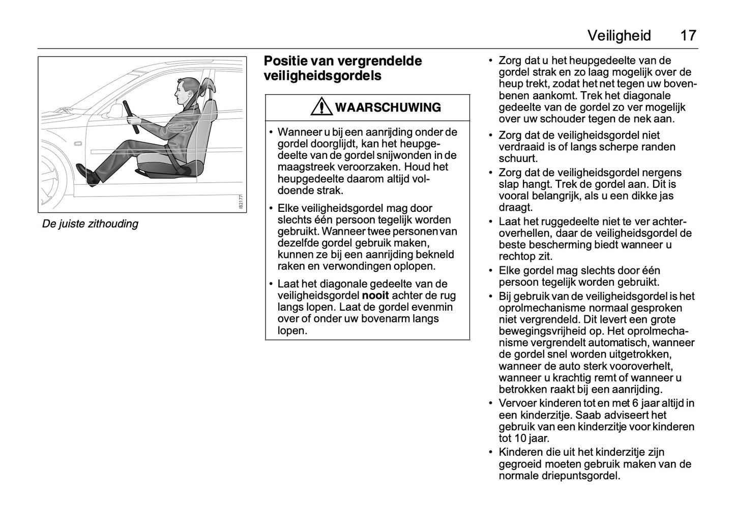 2008-2012 Saab 9-3 Owner's Manual | Dutch