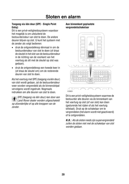 2002-2003 Land Rover Range Rover Owner's Manual | Dutch