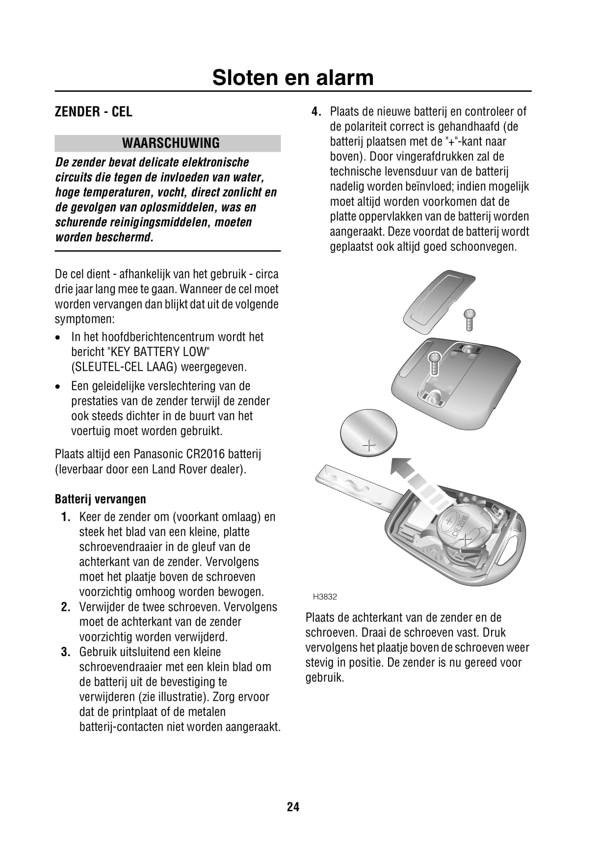 2002-2003 Land Rover Range Rover Owner's Manual | Dutch