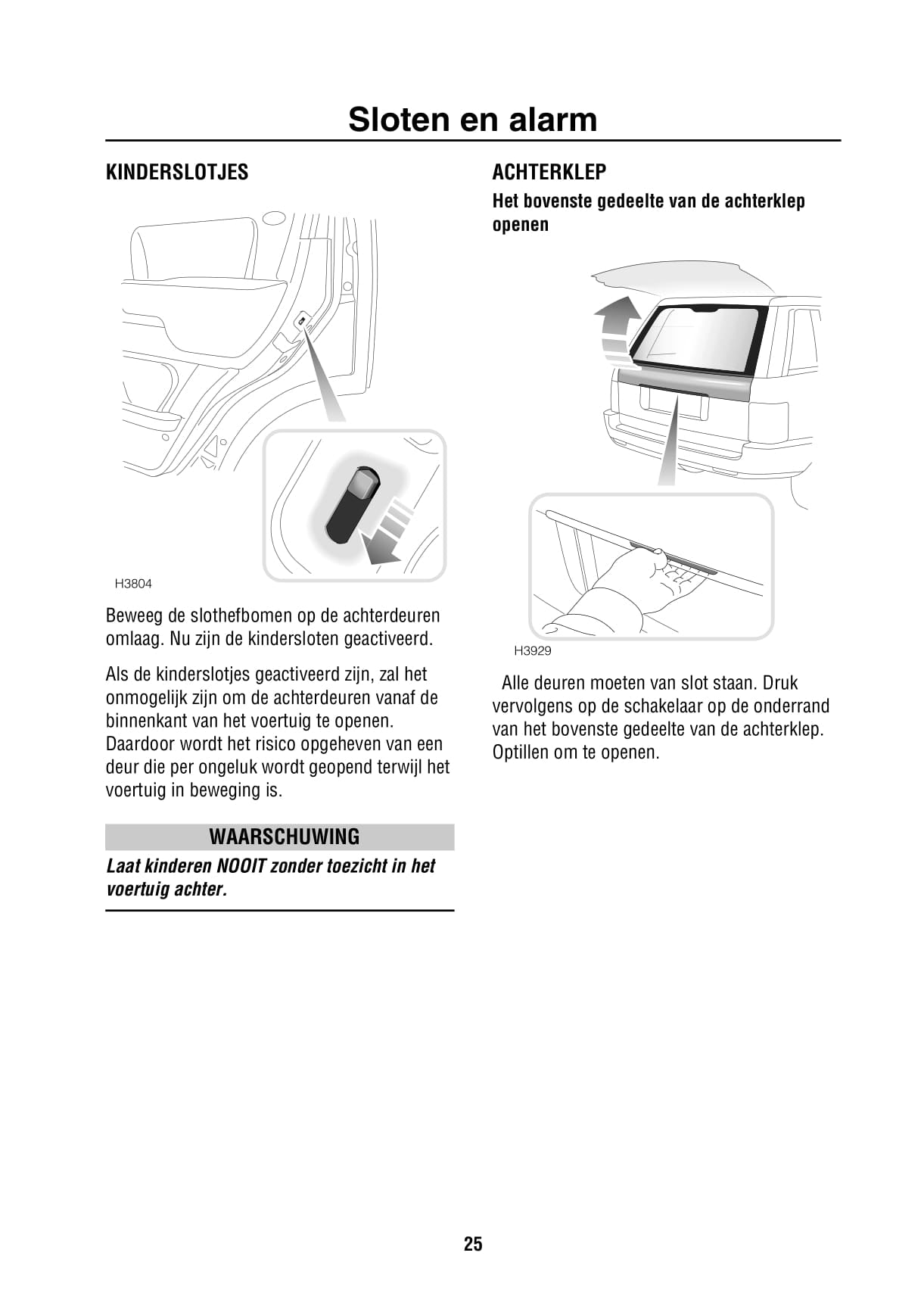 2002-2003 Land Rover Range Rover Owner's Manual | Dutch