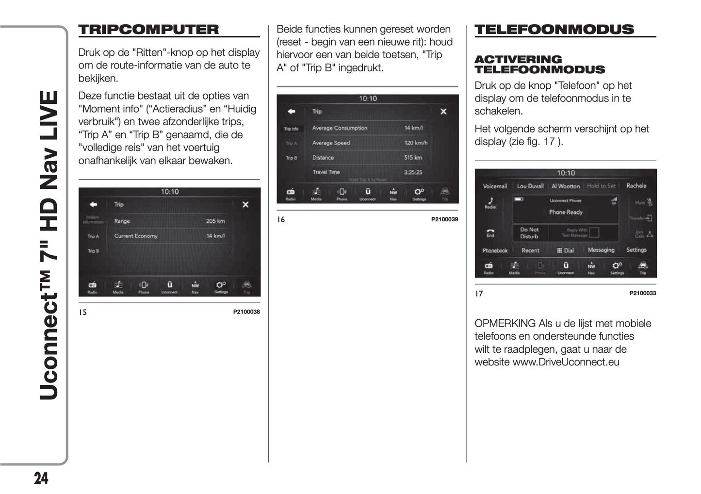 Fiat 500L Uconnect Radio Live 7.0 Handleiding 2019