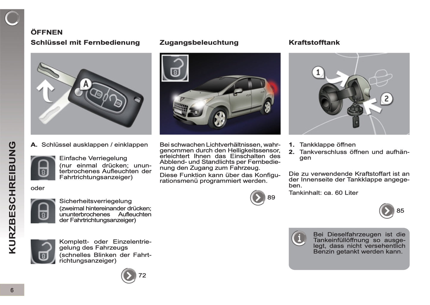 2012-2013 Peugeot 3008 Bedienungsanleitung | Deutsch