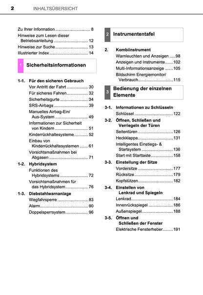 2017-2018 Toyota Auris Hybrid Touring Sports Owner's Manual | German