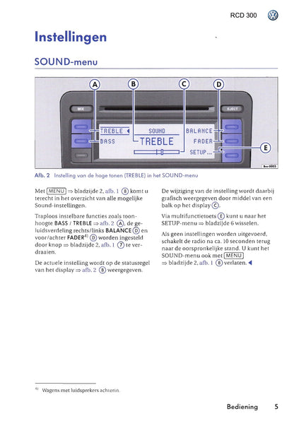 2005 Volkswagen RCD 300 Gebruikershandleiding | Nederlands