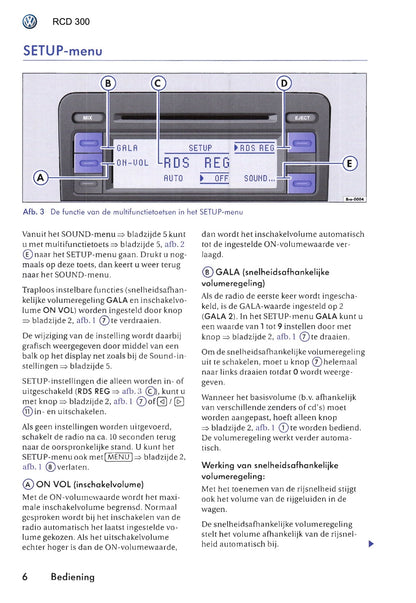 2005 Volkswagen RCD 300 Gebruikershandleiding | Nederlands