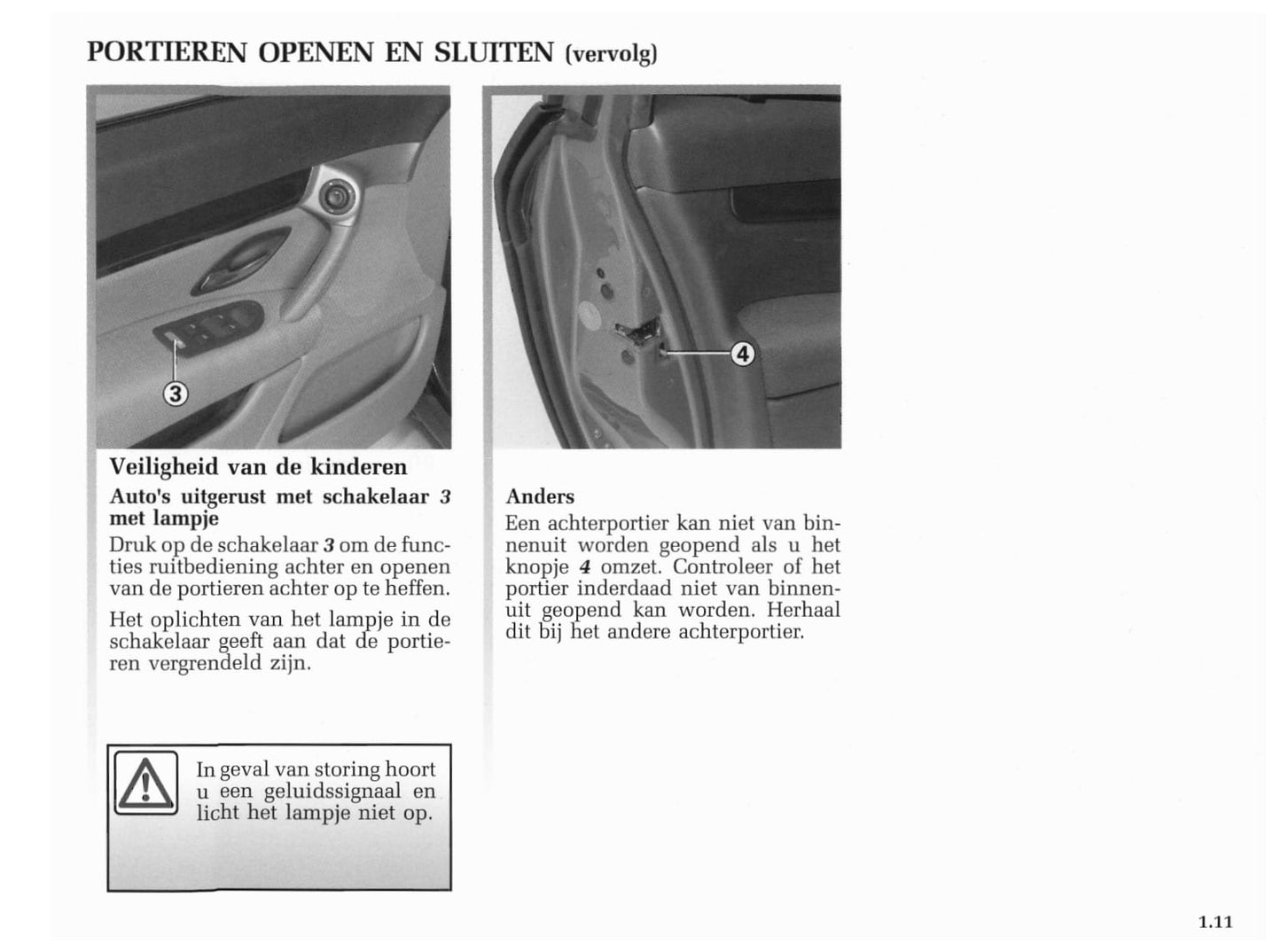 2001-2002 Renault Vel Satis Owner's Manual | Dutch