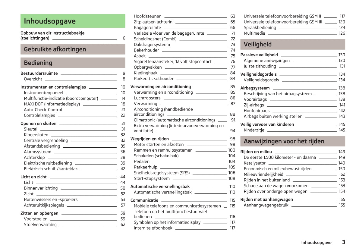 2008-2012 Skoda Octavia Bedienungsanleitung | Niederländisch