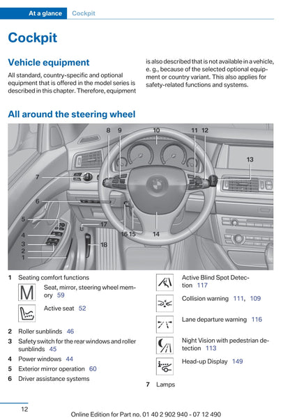 2009-2013 BMW 5-serie Manuel du propriétaire | Anglais