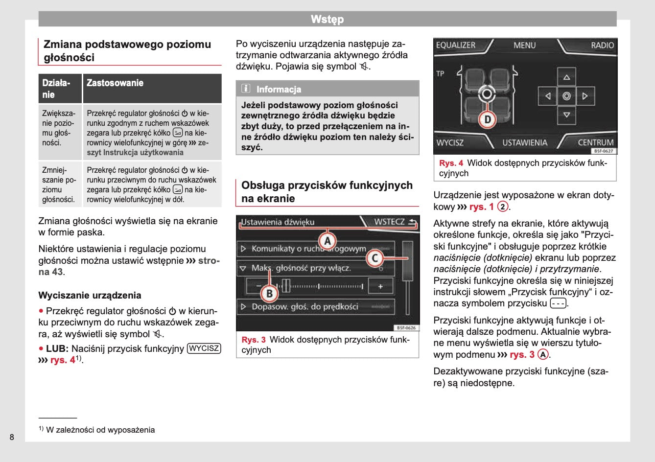 Seat Media System Touch / Colour Instrukcja obsługi 2013 - 2017