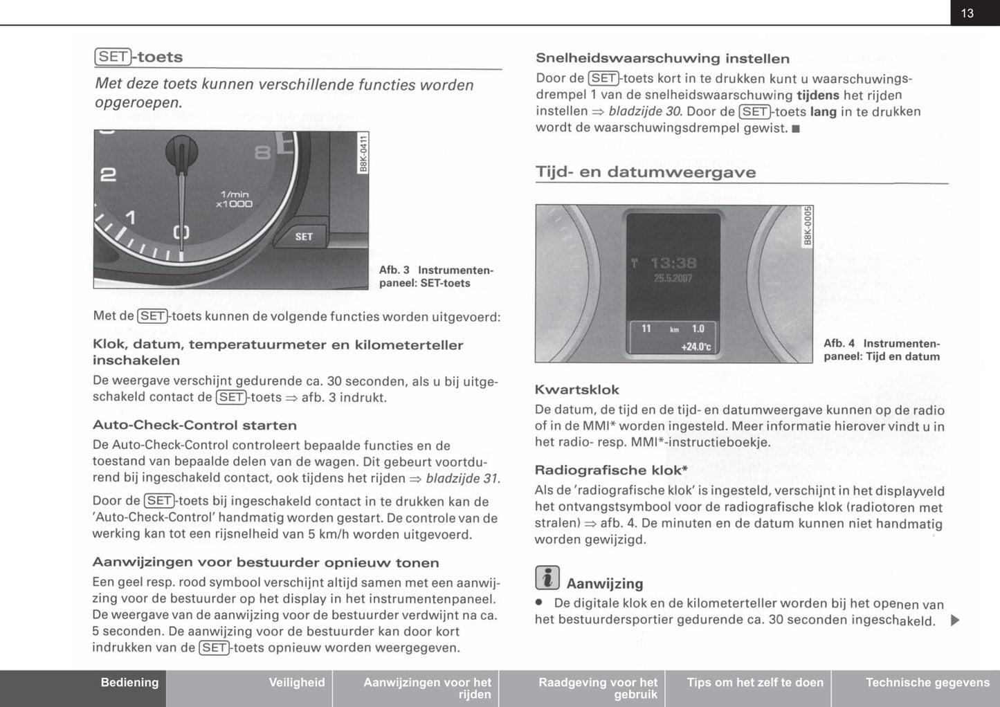 2007-2012 Audi A4 Bedienungsanleitung | Niederländisch