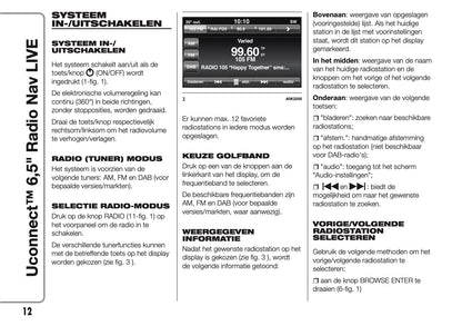 Alfa Romeo Giulietta Uconnect 6.5 Radio Nav Handleiding 2016 - 2023