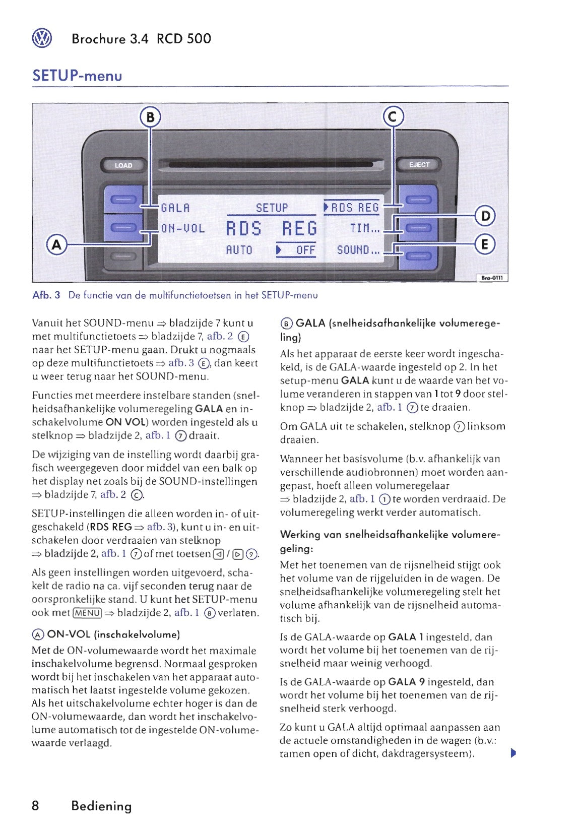 Volkswagen Radio RCD 500 Handleiding 2006