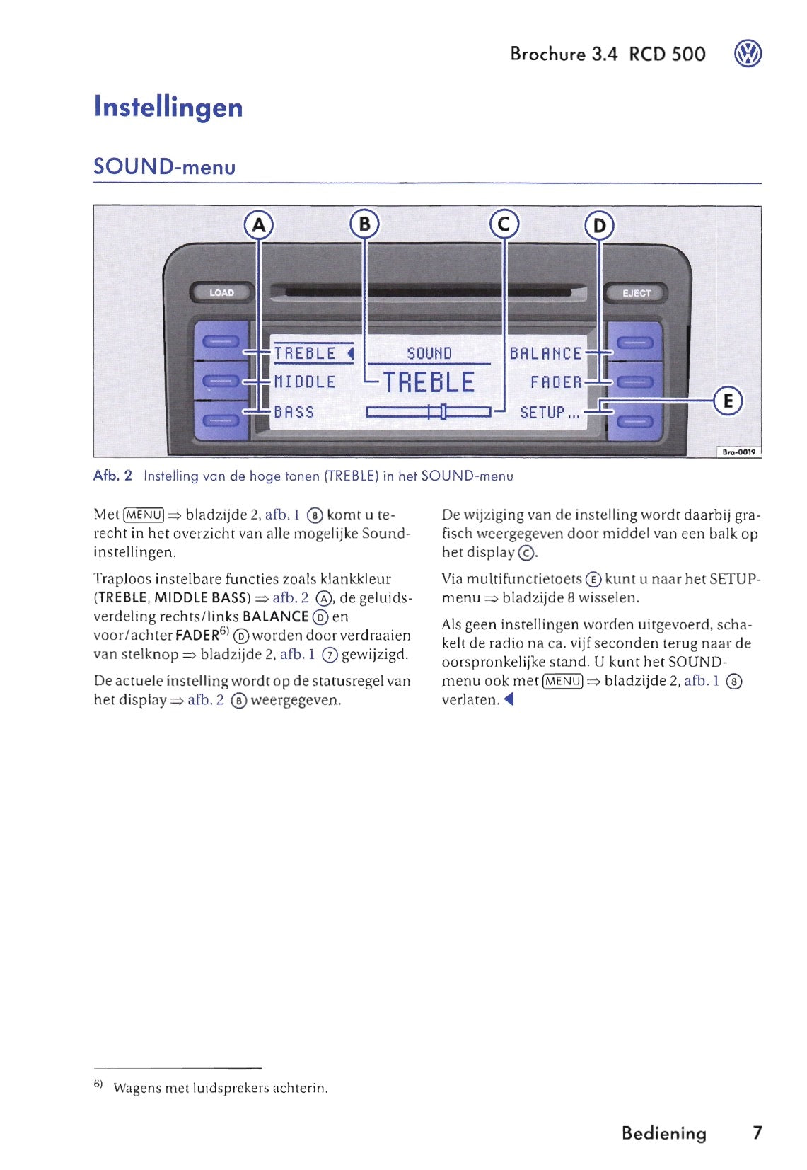 Volkswagen Radio RCD 500 Handleiding 2006