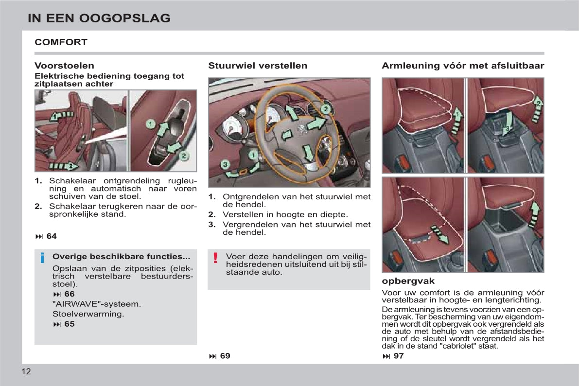 2011-2013 Peugeot 308 CC Owner's Manual | Dutch