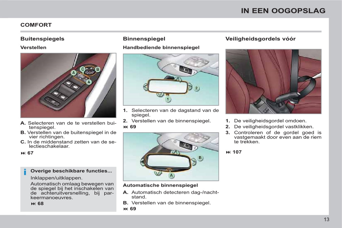 2011-2013 Peugeot 308 CC Owner's Manual | Dutch