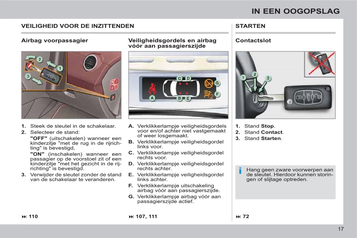 2011-2013 Peugeot 308 CC Owner's Manual | Dutch