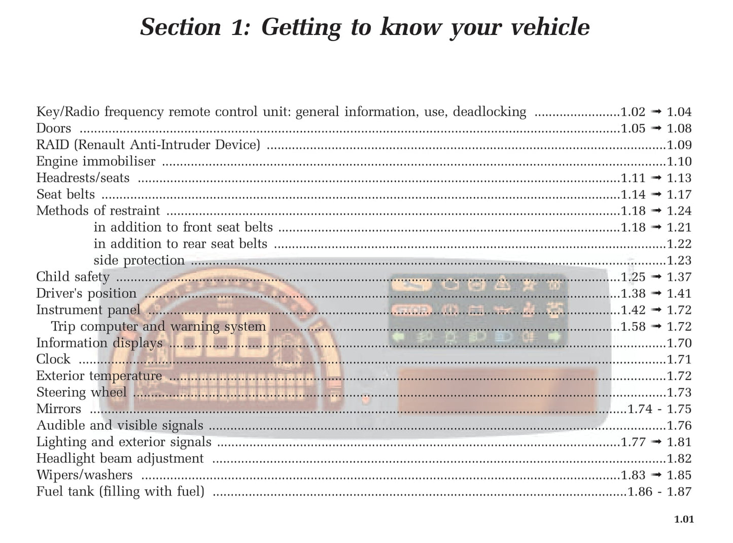 2005-2006 Renault Modus Owner's Manual | English