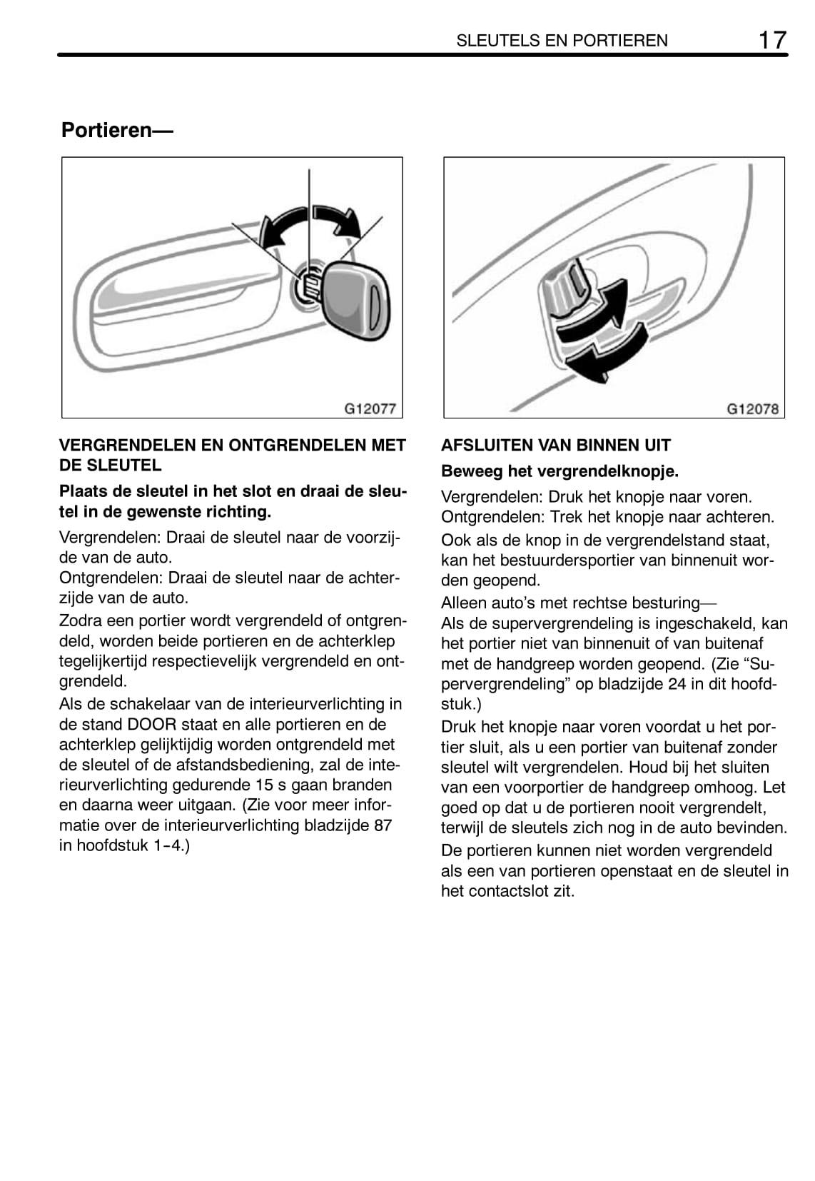 2002-2005 Toyota Celica Owner's Manual | Dutch