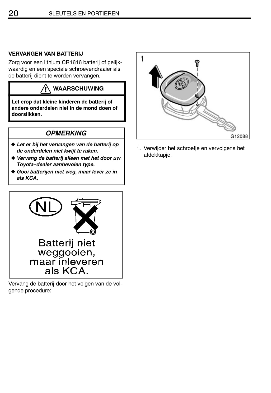 2002-2005 Toyota Celica Owner's Manual | Dutch