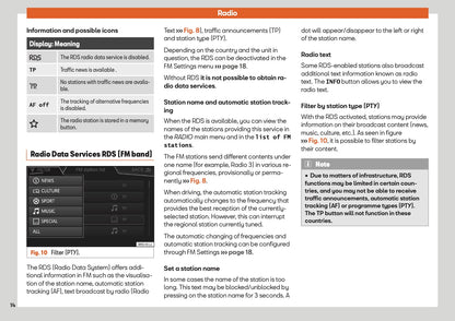 Seat Media System Colour Owners Manual