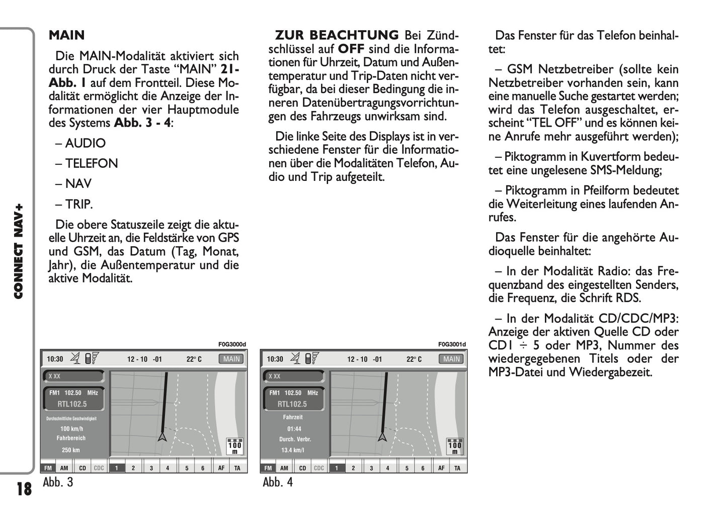 Fiat Panda Connect Nav+ Bedienungsanleitung 2009