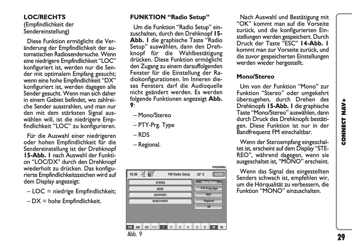 Fiat Panda Connect Nav+ Bedienungsanleitung 2009