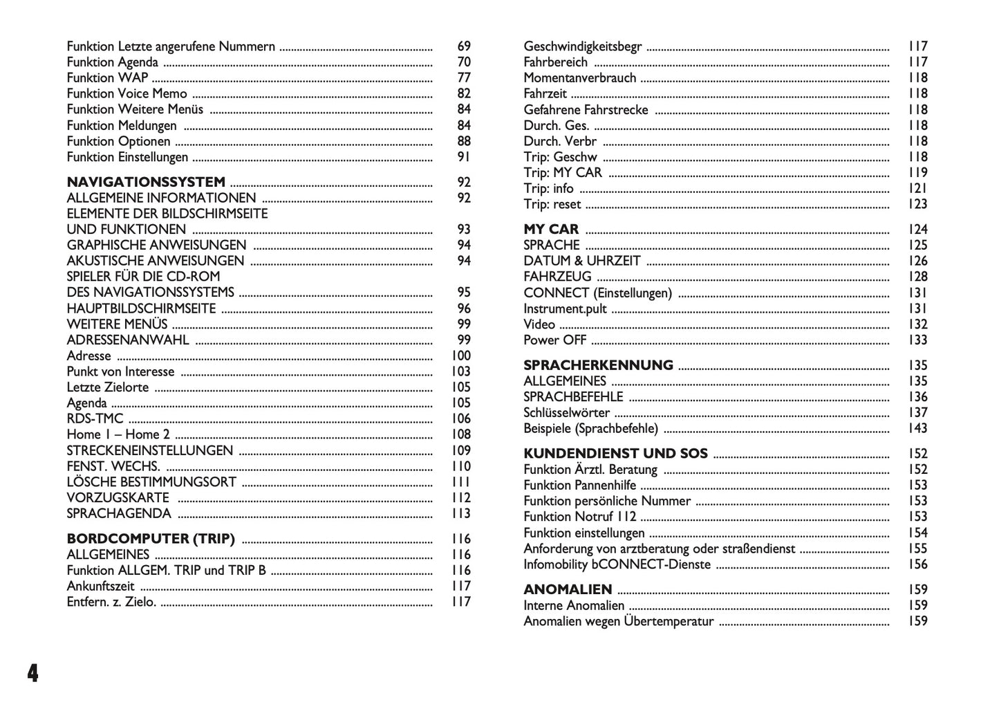 Fiat Panda Connect Nav+ Bedienungsanleitung 2009