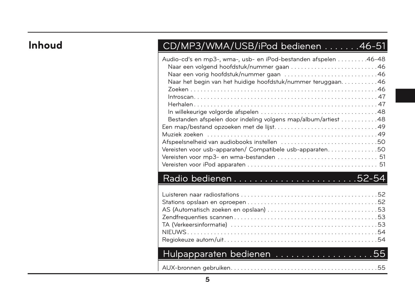 Hyundai ix35 Audio en Navigatiesysteem Handleiding 2010