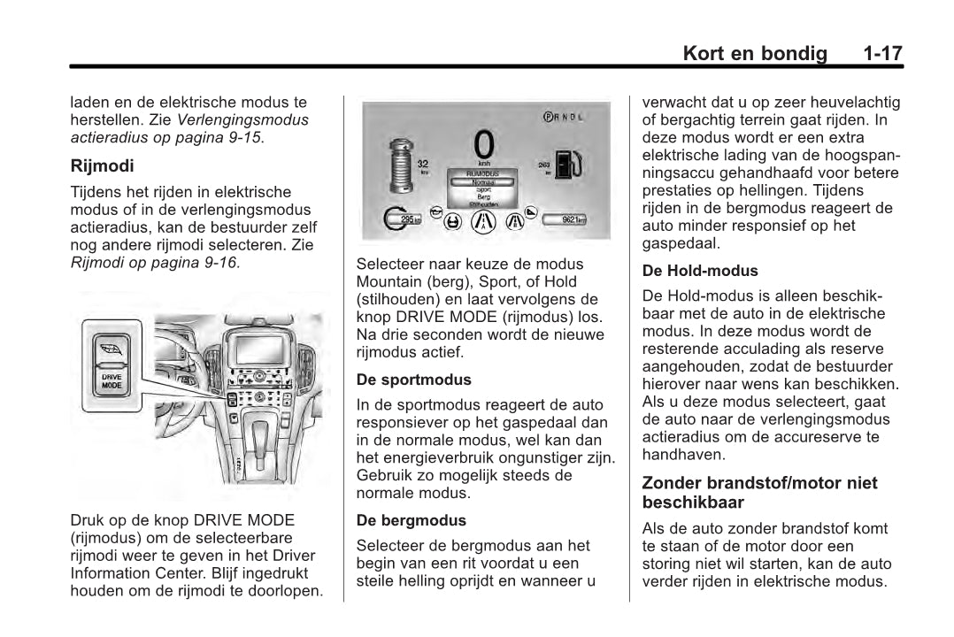 2013 Chevrolet Volt Owner's Manual | Dutch