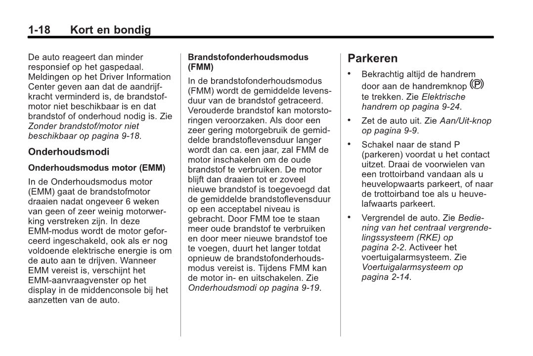 2013 Chevrolet Volt Owner's Manual | Dutch