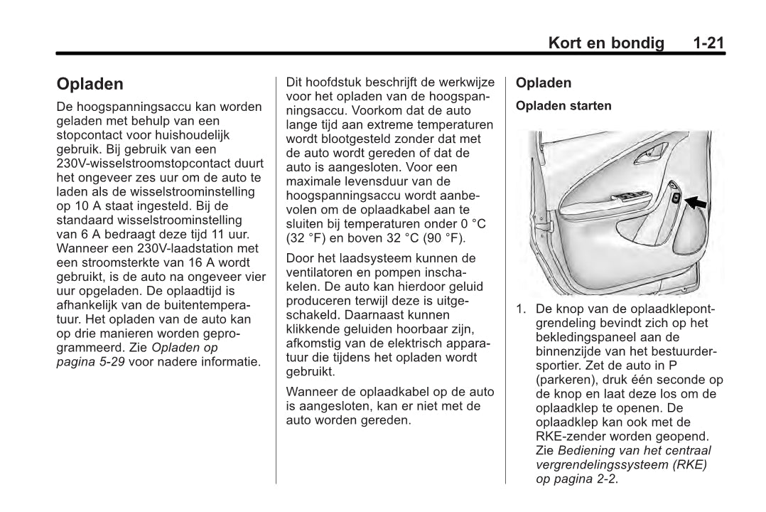 2013 Chevrolet Volt Owner's Manual | Dutch