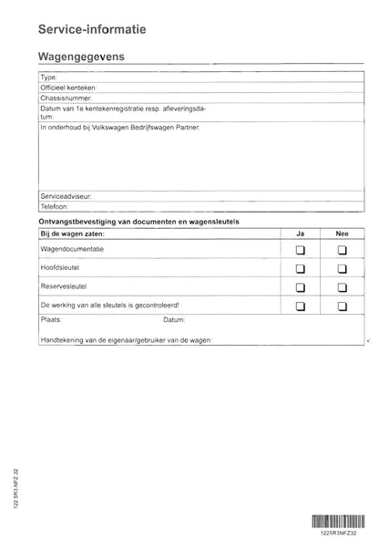 Volkswagen Serviceplan 2011 - Caddy, Transporter, Caravelle, Multivan, Amorak, Crafter, California