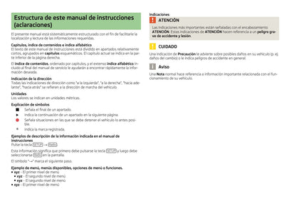 Skoda Navigation Columbus Manual de Instrucciones 2013 -2015