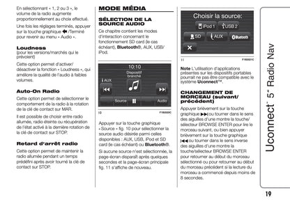 Fiat 500X Uconnect Radio Nav 5.0 Guide d'utilisation 2018 - 2019