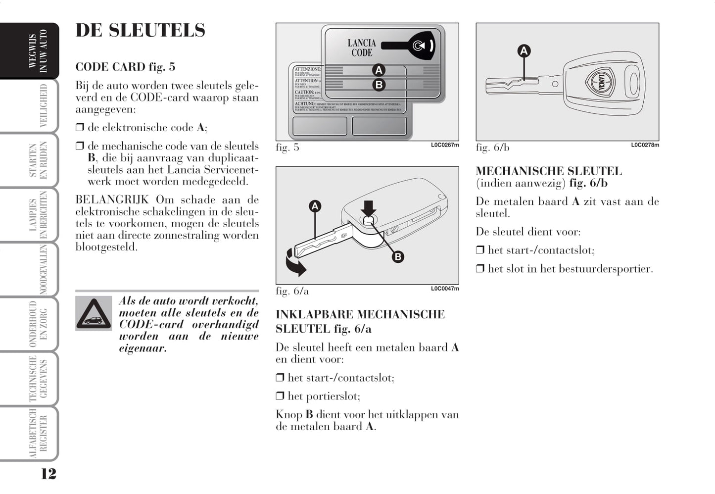 2006-2010 Lancia Ypsilon Owner's Manual | Dutch