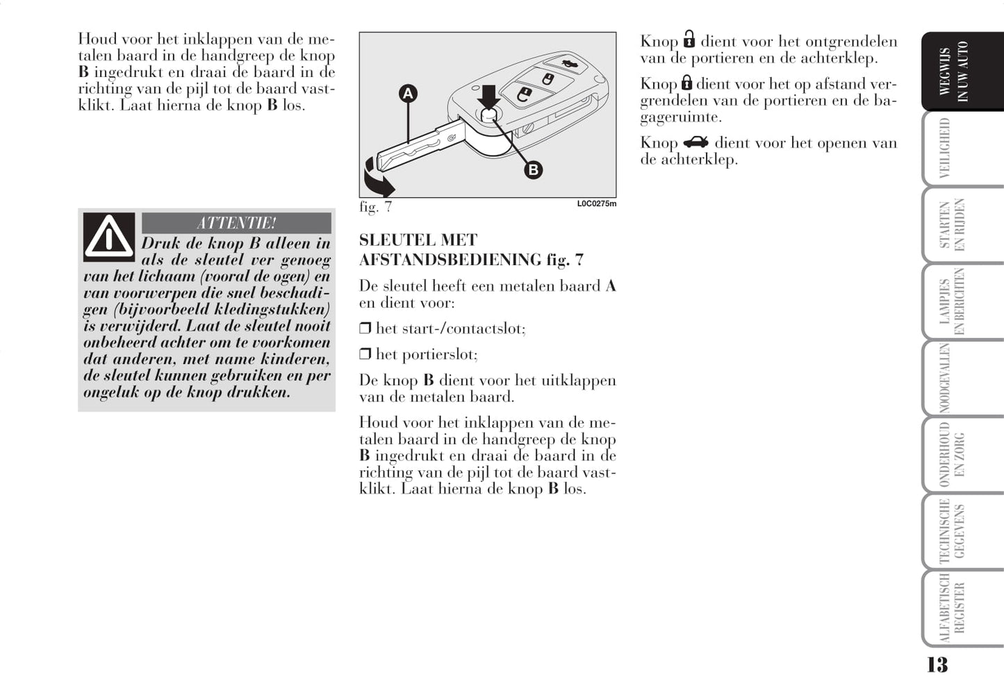 2006-2010 Lancia Ypsilon Owner's Manual | Dutch