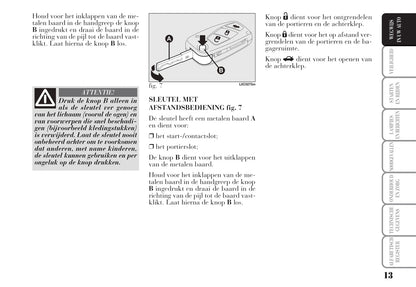 2006-2010 Lancia Ypsilon Owner's Manual | Dutch