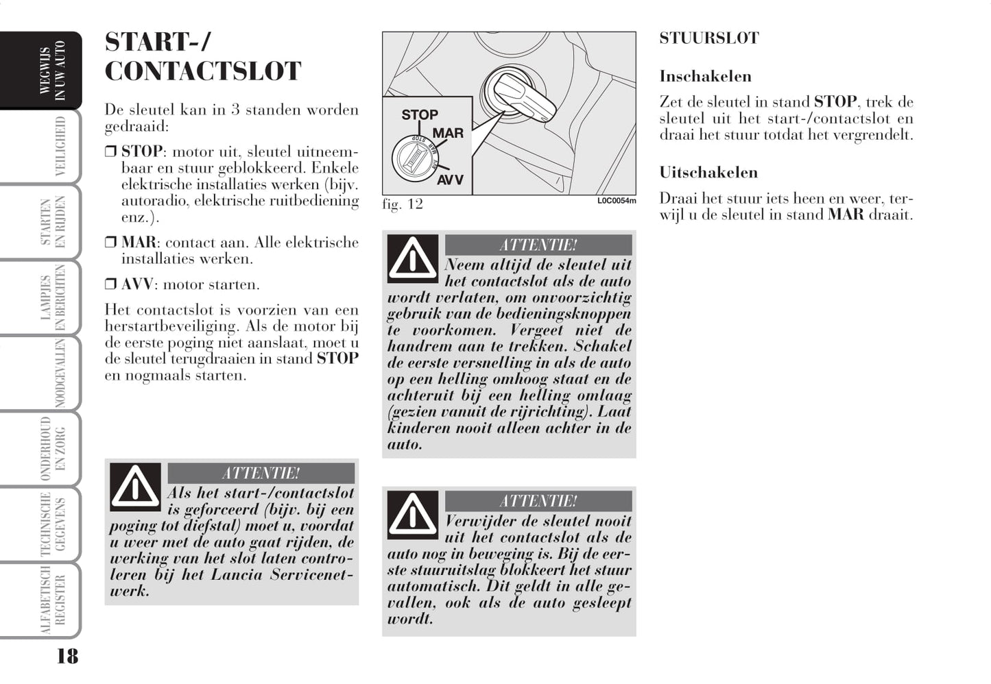 2006-2010 Lancia Ypsilon Owner's Manual | Dutch