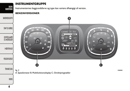 2013-2014 Fiat Panda Bedienungsanleitung | Dansk