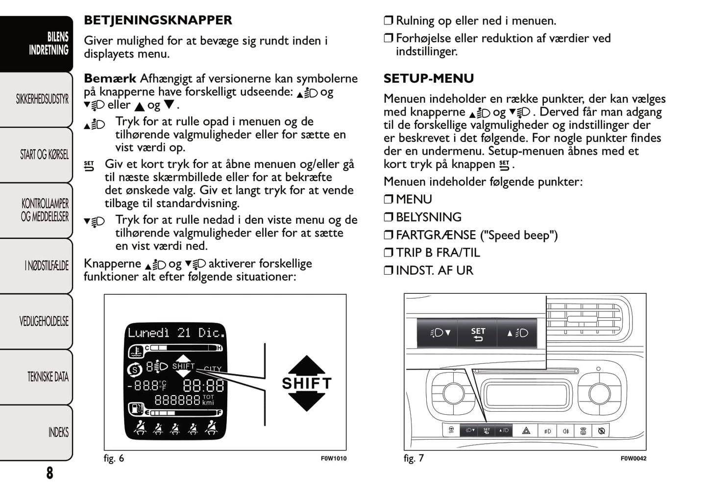 2013-2014 Fiat Panda Bedienungsanleitung | Dansk