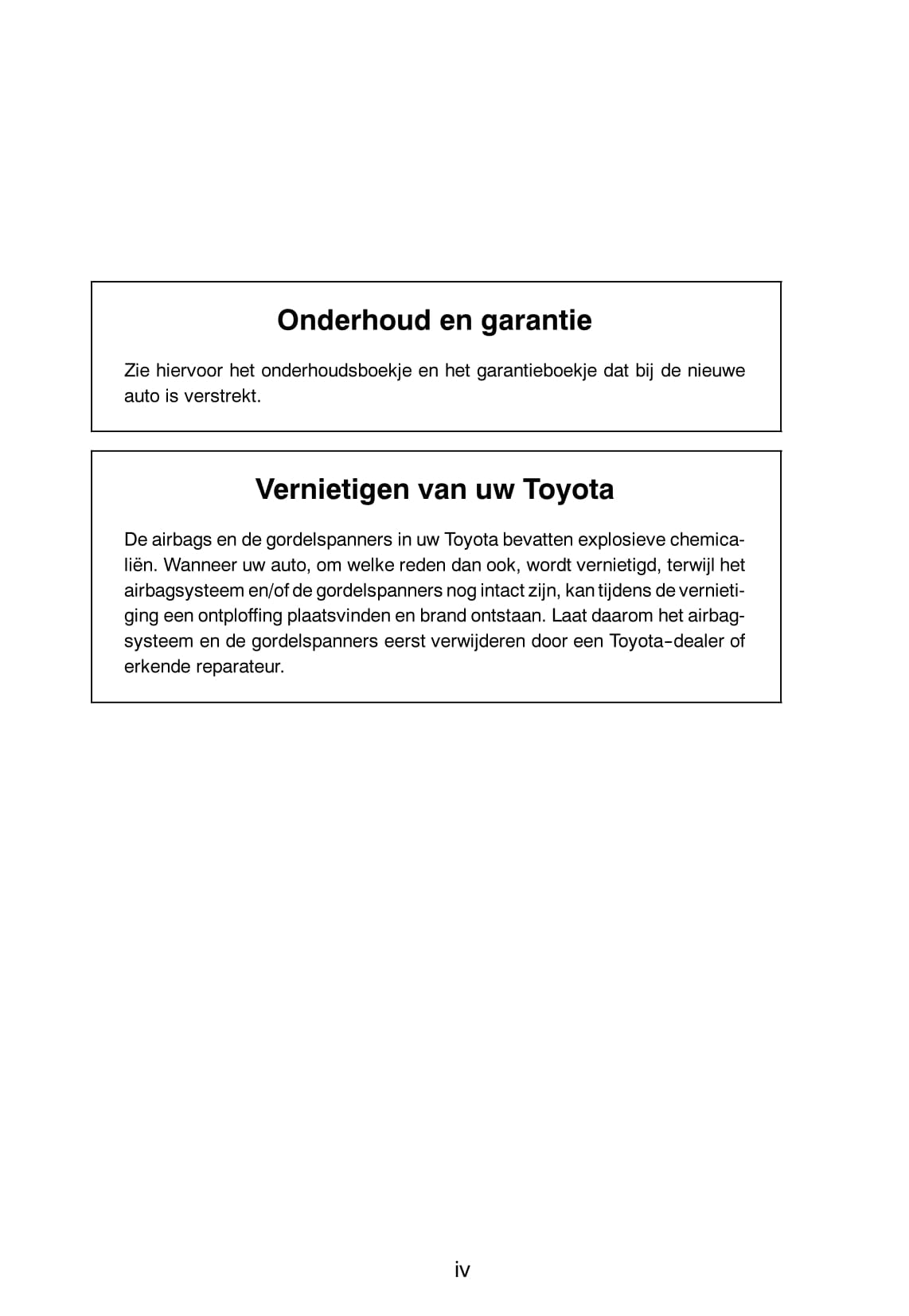 2004-2007 Toyota Corolla Owner's Manual | Dutch