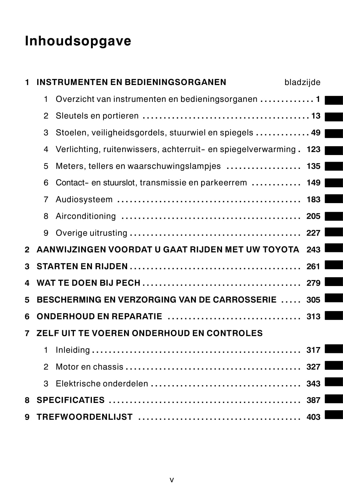 2004-2007 Toyota Corolla Owner's Manual | Dutch