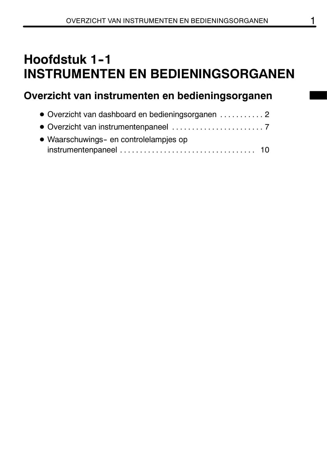 2004-2007 Toyota Corolla Owner's Manual | Dutch