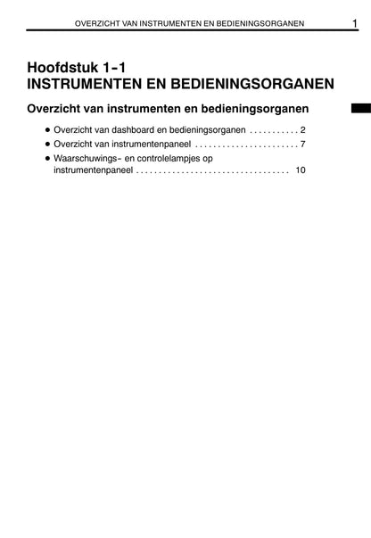 2004-2007 Toyota Corolla Owner's Manual | Dutch