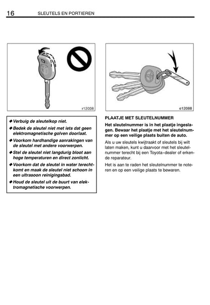 2004-2007 Toyota Corolla Owner's Manual | Dutch