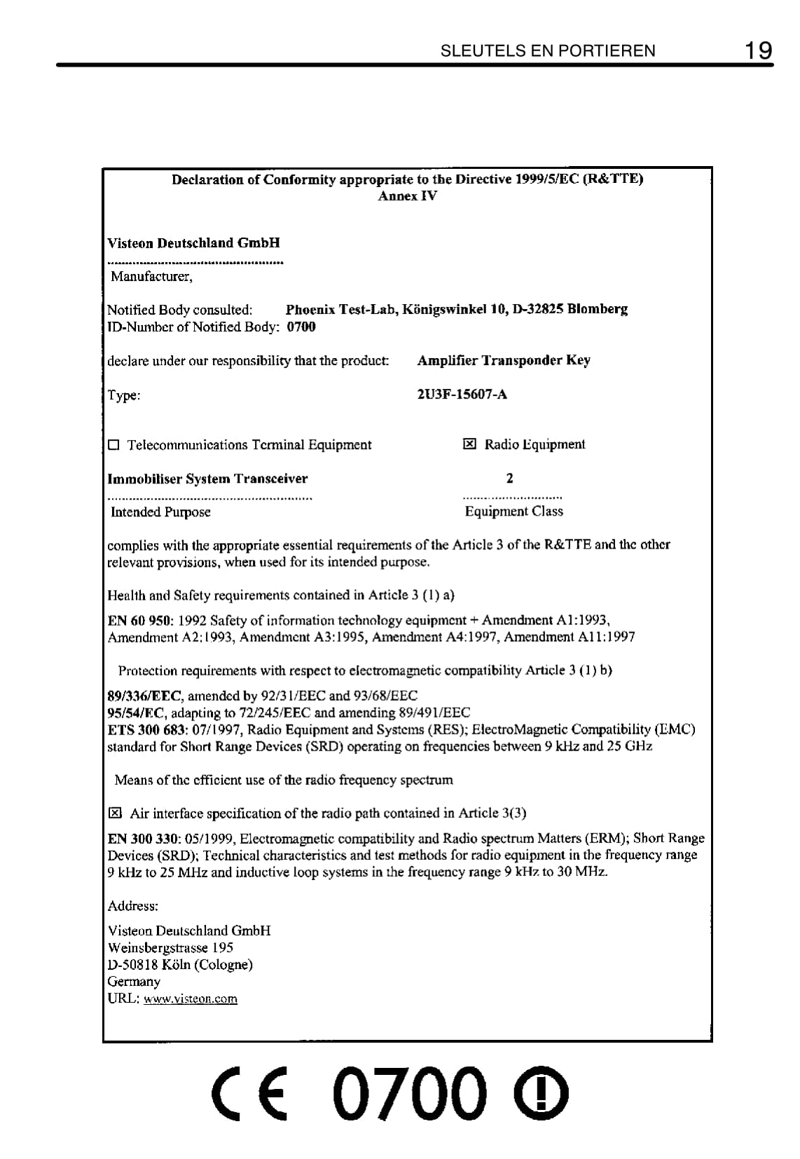 2004-2007 Toyota Corolla Owner's Manual | Dutch