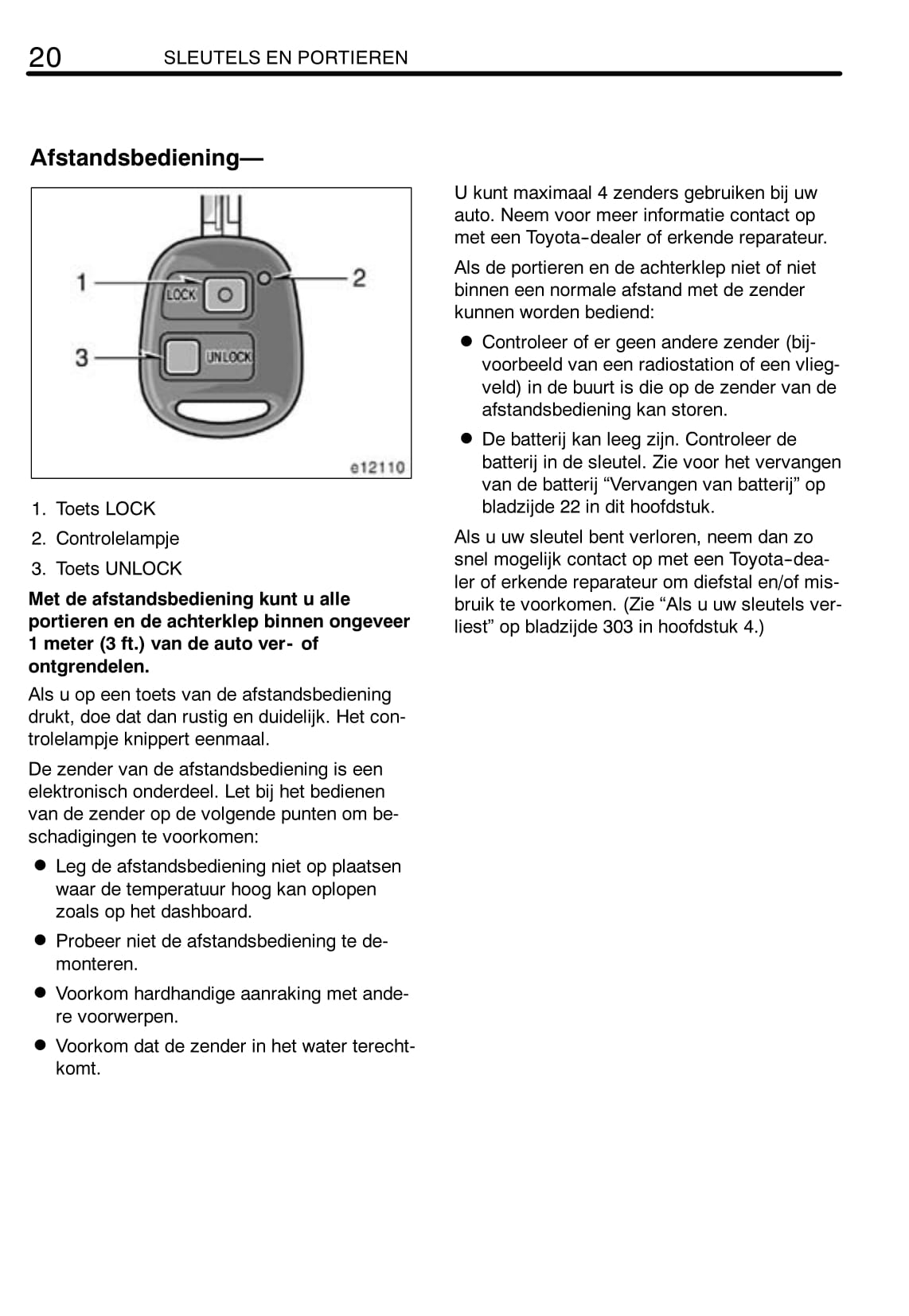 2004-2007 Toyota Corolla Owner's Manual | Dutch